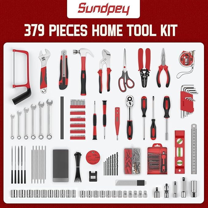Sundpey™ 208-Piece Home & Auto Tool Kit